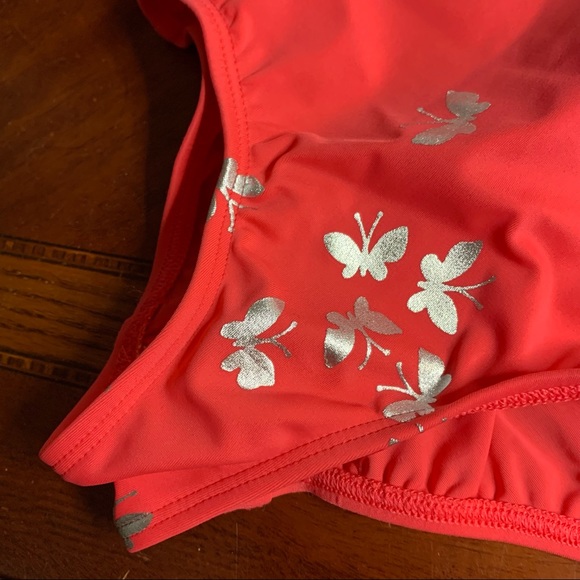 Girl’s Land’s End Metallic Butterfly Swimsuit - Picture 4 of 10